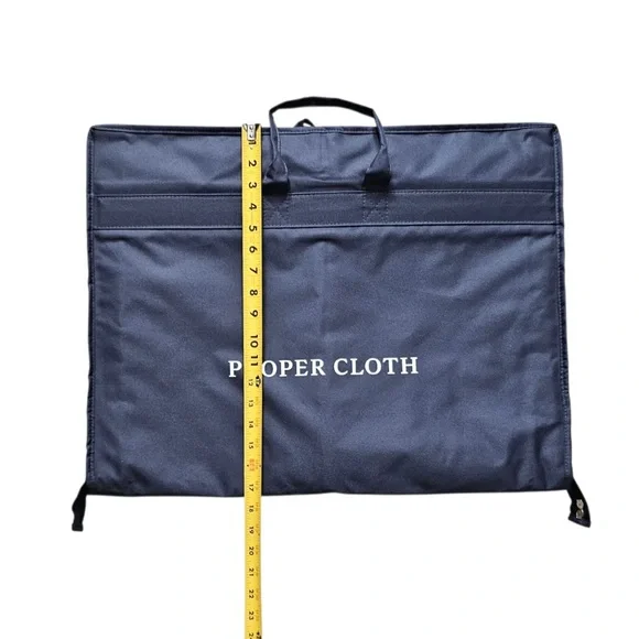 Proper Cloth Navy Blue Travel Garment Bag with Zipper Closure and Handles